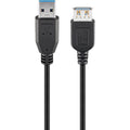 GOOBAY USB 3.0 (M) na USB 3.0 (Ž) SuperSpeed ​​1,8m črni podolžni kabel