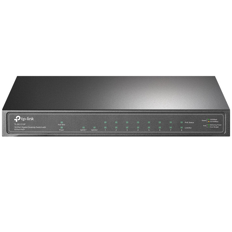 TP-LINK TL-SG1210P 10-portno gigabitno (8x PoE+) RJ45/SFP mrežno stikalo
