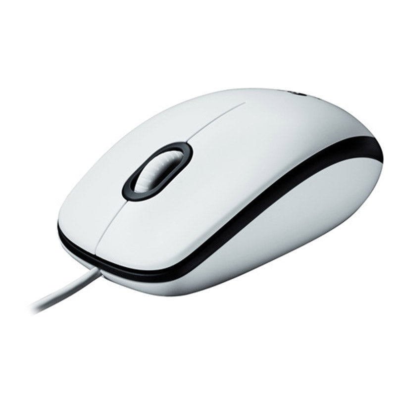 Žična optična miška LOGITECH M100, bela