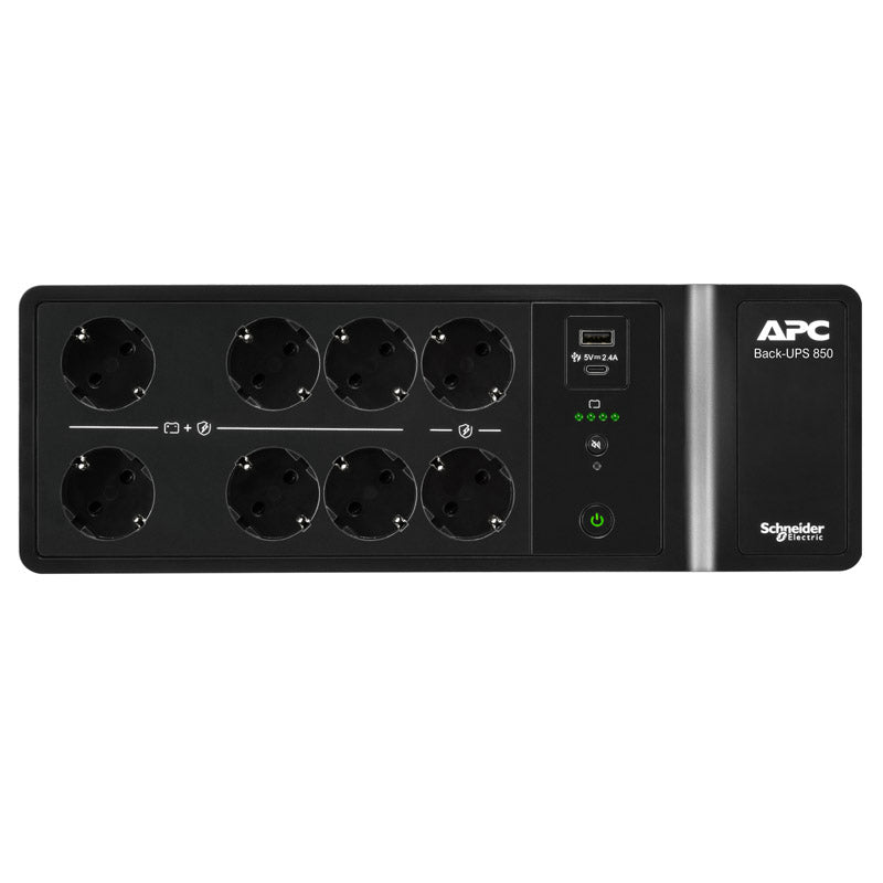 APC Back-UPS BE850G2-GR BE 850VA 520W 8xSchuko CEE7 USB-C/A prenapetostna zaščita razdelilec brezprekinitveno napajanje