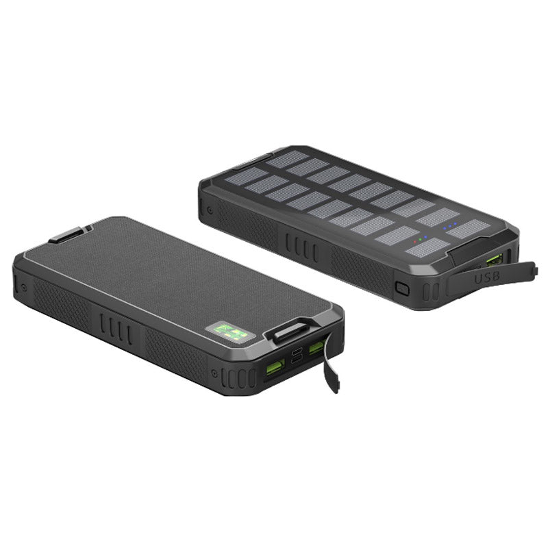 GOOBAY PowerBank 20.000 mAh USB-C Quick-Charge 3.0 sončne celice črna zunanja prenosna baterija