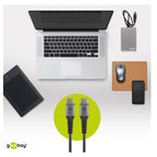 GOOBAY USB-C na USB-C 1m 60W črni napajalni in sync kabel