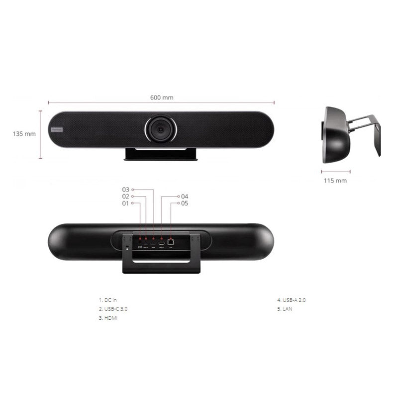 VIEWSONIC VB-CAM-201-2 4K UHD USB-C BT All-in-One konferenčna kamera