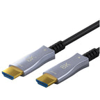 GOOBAY Optical Hybrid Ultra High Speed ​​HDMI (M/M) 2.1 8K 60Hz 20m z Ethernet AOC pozlačen črn Optični Hibridni kabel
