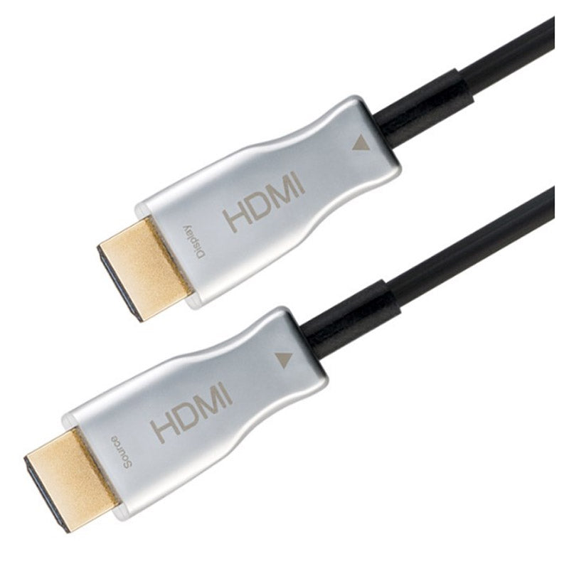 GOOBAY Optical Hybrid Ultra High Speed ​​HDMI (M/M) 2.1 8K 60Hz 20m z Ethernet AOC pozlačen črn Optični Hibridni kabel