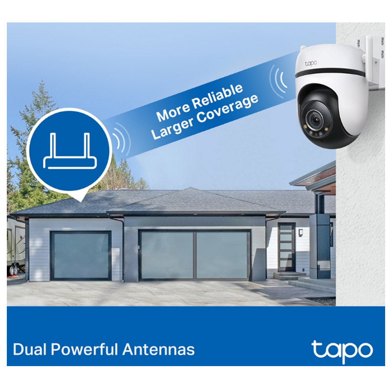 TP-LINK Tapo C520WS 4MP 2K QHD IP66 360° WiFi Starlight antena bela zunanja nadzorna kamera