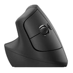 LOGITECH Lift Left navpična ergonomska brezžična optična miška za levičarje, črna