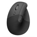 LOGITECH Lift Left navpična ergonomska brezžična optična miška za levičarje, črna