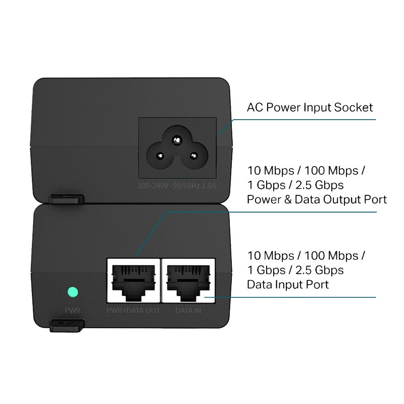 TP-LINK TL-POE260S PoE+ 30W gigabitni injektor