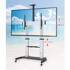 MANHATTAN 60" to 100" 100KG monitor multi-purpose trolley cart stand