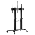 MANHATTAN 70" do 120" 140 kg monitor 10 - 5° nagib 90° rotacijski večnamenski voziček nosilec stojalo