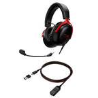 HP HyperX Cloud III Gaming 3.5mm/USB-C/USB-A 7.1 z mikrofonom črne-rdeče slušalke