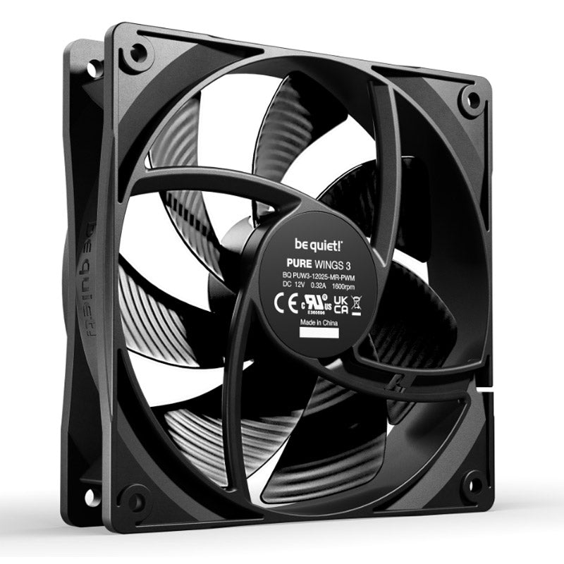 BE QUIET! Pure Wings 3 (BL105) 120 mm 4-pinski PWM črn ventilator