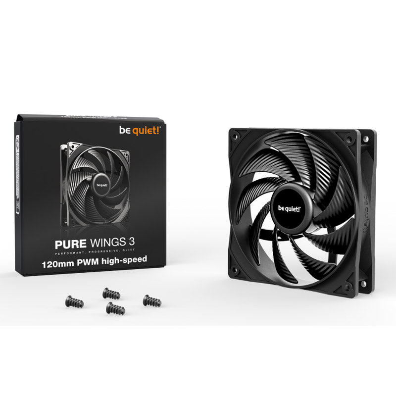 BE QUIET! Pure Wings 3 High-speed (BL106) 120 mm 4-pinski PWM črn ventilator