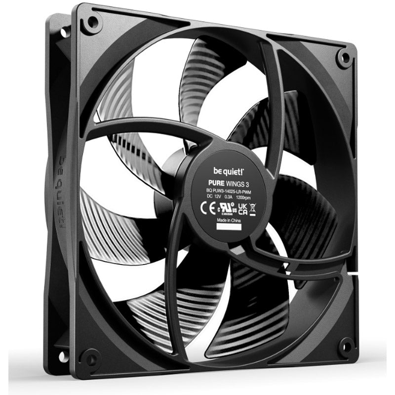 BE QUIET! Pure Wings 3 (BL108) 140mm 4-pinski PWM črn ventilator