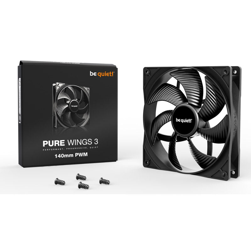 BE QUIET! Pure Wings 3 (BL108) 140mm 4-pinski PWM črn ventilator