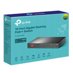TP-LINK TL-SG1210PP 10-portno Gigabitno 9x Gigabit (6x PoE+ 2x PoE++) RJ45 1x Gigabit SFP/RJ45 Combo mrežno stikalo