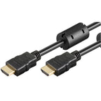 GOOBAY High Speed ​​HDMI (M/M) 2.0 4K 60Hz 1,5m Ferit z Ethernet pozlačen črn kabel
