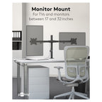 GOOBAY za 2 monitorja 17"- 32" 9kg FIX namizni nosilec