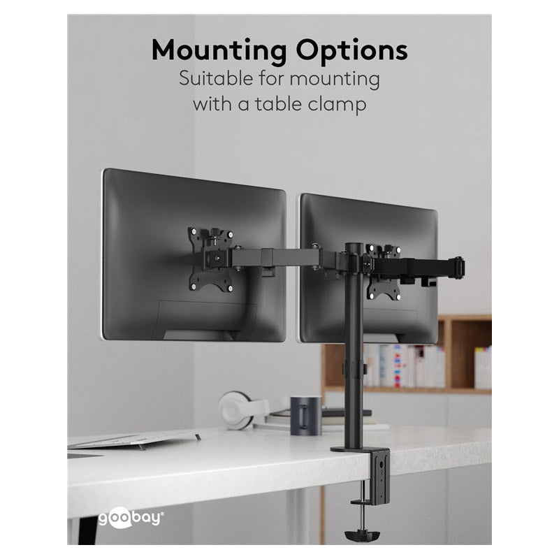 GOOBAY za 2 monitorja 17"- 32" 9kg FLEX namizni nosilec