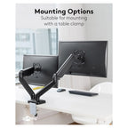 GOOBAY za 2 monitorja 17"- 32" 9kg plinska vzmet namizni nosilec
