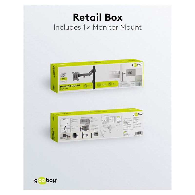 GOOBAY za monitor 17"- 32" 9kg FLEX namizni nosilec