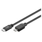 GOOBAY microUSB (Type B) na USB-C 1m črn prenos podatkov polnilni kabel