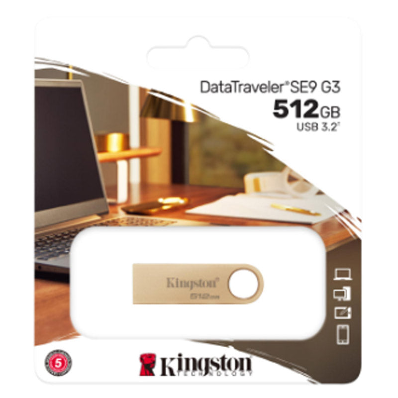 KINGSTON DataTraveler SE9 G3 512GB USB 3.2 Gen1 DTSE9G3/512GB zlat USB ključ