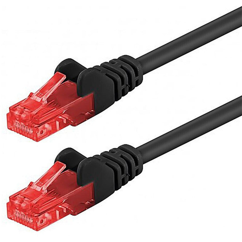 GOOBAY U/UTP CAT 6 15m črn/rdeč mrežni priključni patch kabel