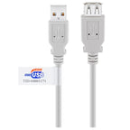 GOOBAY USB 2.0 (M) na USB 2.0 (Ž) Hi-Speed ​​1,8m beli podvajševalni kabel
