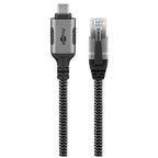 GOOBAY USB-C 3.1 na RJ45 2m CAT 6 črn/siv mrežni povezovalni kabel
