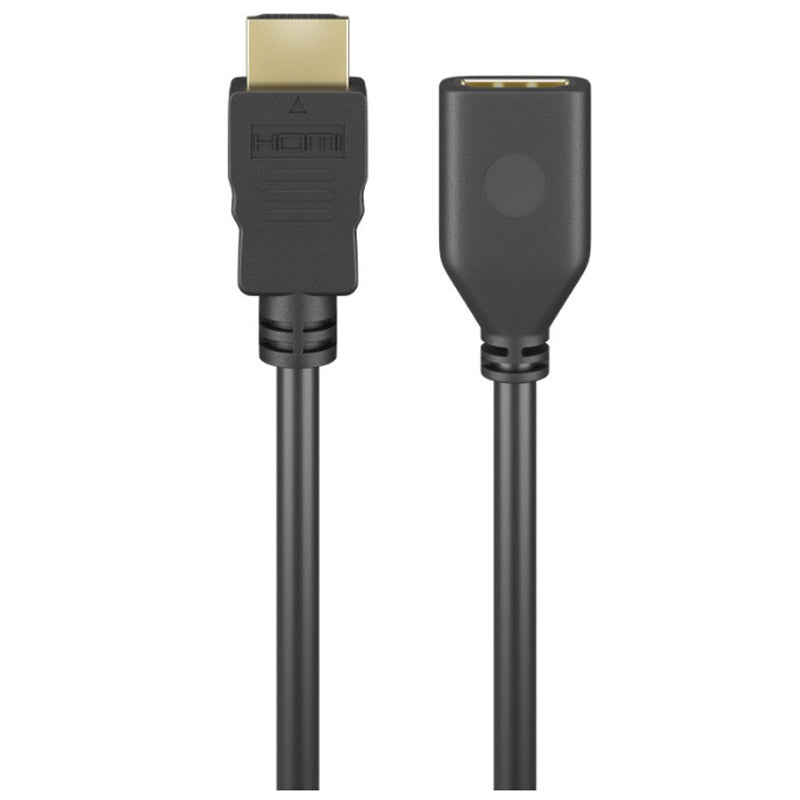 GOOBAY High Speed ​​HDMI (M) na HDMI (Ž) 2.0 4K 60Hz 2m podalšek z Ethernet pozlačen črn kabel