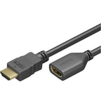 GOOBAY High Speed ​​HDMI (M) na HDMI (Ž) 2.0 4K 60Hz 2m podalšek z Ethernet pozlačen črn kabel