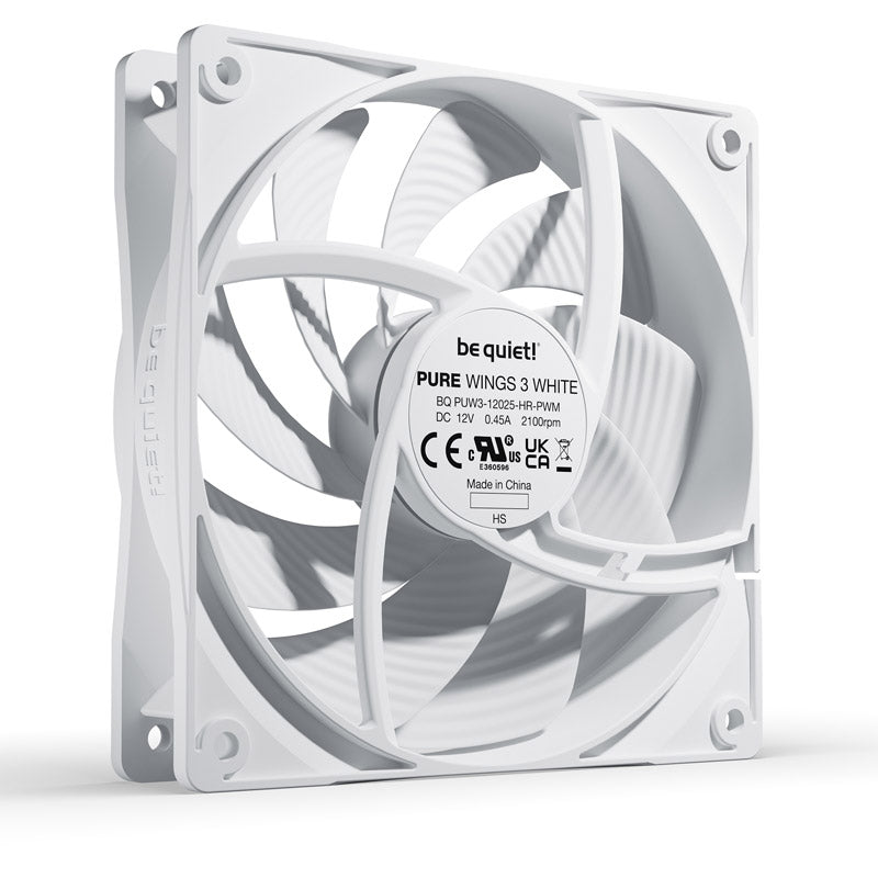 BE QUIET! Pure Wings 3 (BL111) 120 mm 4-pinski PWM visokohitrostni beli ventilator
