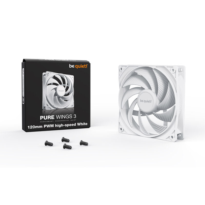 BE QUIET! Pure Wings 3 (BL111) 120 mm 4-pinski PWM visokohitrostni beli ventilator