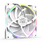 BE QUIET! LIGHT WINGS White High-Speed (BL103) trojni komplet RGB 140 mm 4-pinski PWM beli ventilator