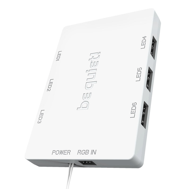 BE QUIET! LIGHT WINGS White High-Speed (BL103) trojni komplet RGB 140 mm 4-pinski PWM beli ventilator