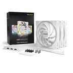 BE QUIET! LIGHT WINGS White High-Speed (BL103) trojni komplet RGB 140 mm 4-pinski PWM beli ventilator