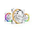 BE QUIET! LIGHT WINGS White High-Speed (BL103) trojni komplet RGB 140 mm 4-pinski PWM beli ventilator