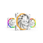 BE QUIET! LIGHT WINGS White High-Speed (BL100) trojno pakiranje RGB 120mm 4-pin PWM bel ventilator