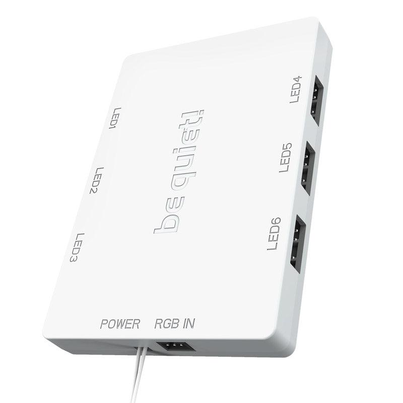 BE QUIET! LIGHT WINGS White (BL100) trojno pakiranje RGB 120 mm 4-pin PWM beli ventilator