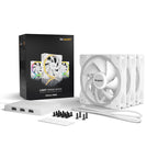 BE QUIET! LIGHT WINGS White (BL100) trojno pakiranje RGB 120 mm 4-pin PWM beli ventilator