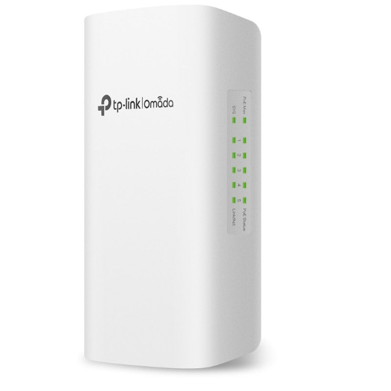 TP-LINK Omada SG2005P-PD 5-vratno gigabitno (4xPoE+) pametno mrežno stikalo RJ45 za zunanjo uporabo