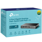 TP-LINK TL-SG1005P-PD 5-portno gigabitno (4xPoE+ 1x PoE++) RJ45 omrežno stikalo