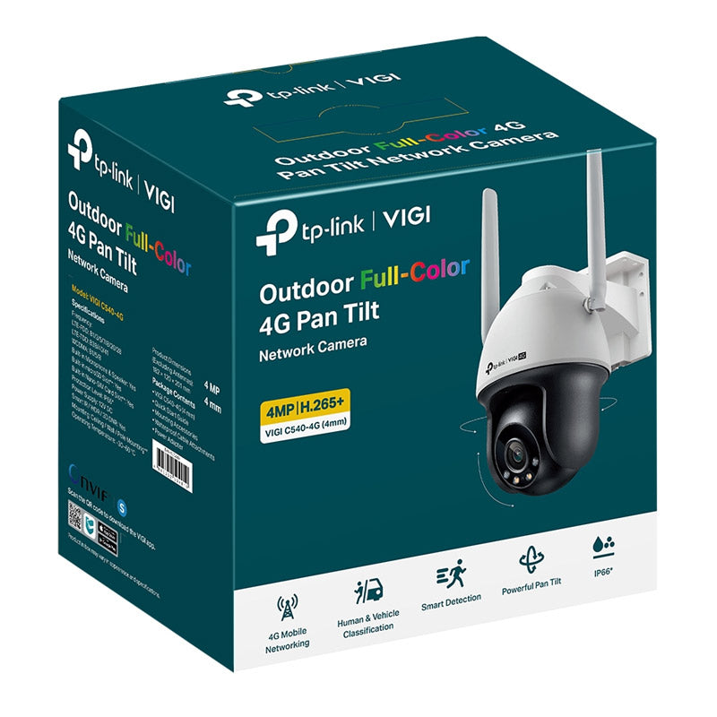 TP-LINK VIGI C540-4G 4mm 4MP Full-Color dnevna/nočna IR 4G QHD zunanja nadzorna kamera