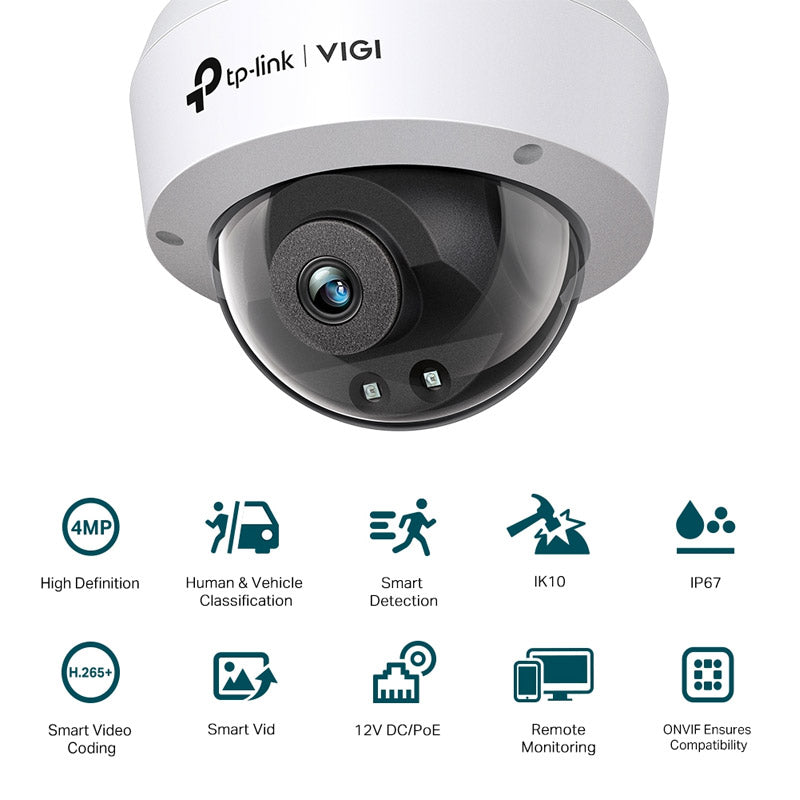 TP-LINK VIGI C240I 4mm Full-Color IR dnevna/nočna 4MP LAN PoE/12V QHD nadzorna kamera