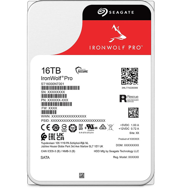 SEAGATE IronWolf PRO NAS 16TB 3,5" SATA3 256MB 7200rpm ST16000NT001 trdi disk