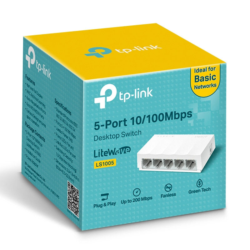 TP-LINK LiteWave LS1005 5-portno 10/100Mbps RJ45 mrežno stikalo switch
