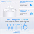 TP-LINK Deco X10-4G (1-pack) AX1500 Whole Home Mesh WiFi6 brezžični usmerjevalnik - router / dostopna točka-AP