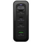 GOOBAY USB-C PD GaN Večvratni 240W 4-vratni GaN USB-C/USB-A črni polnilec